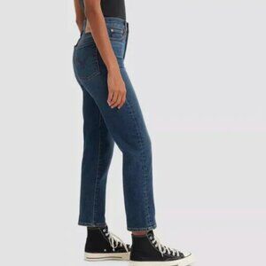 Levi’s Wedgie Straight High Rise Button Fly Crop Jeans Size 26